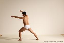 Underwear Martial art Man Asian Moving poses Average Short Black Dynamic poses Academic